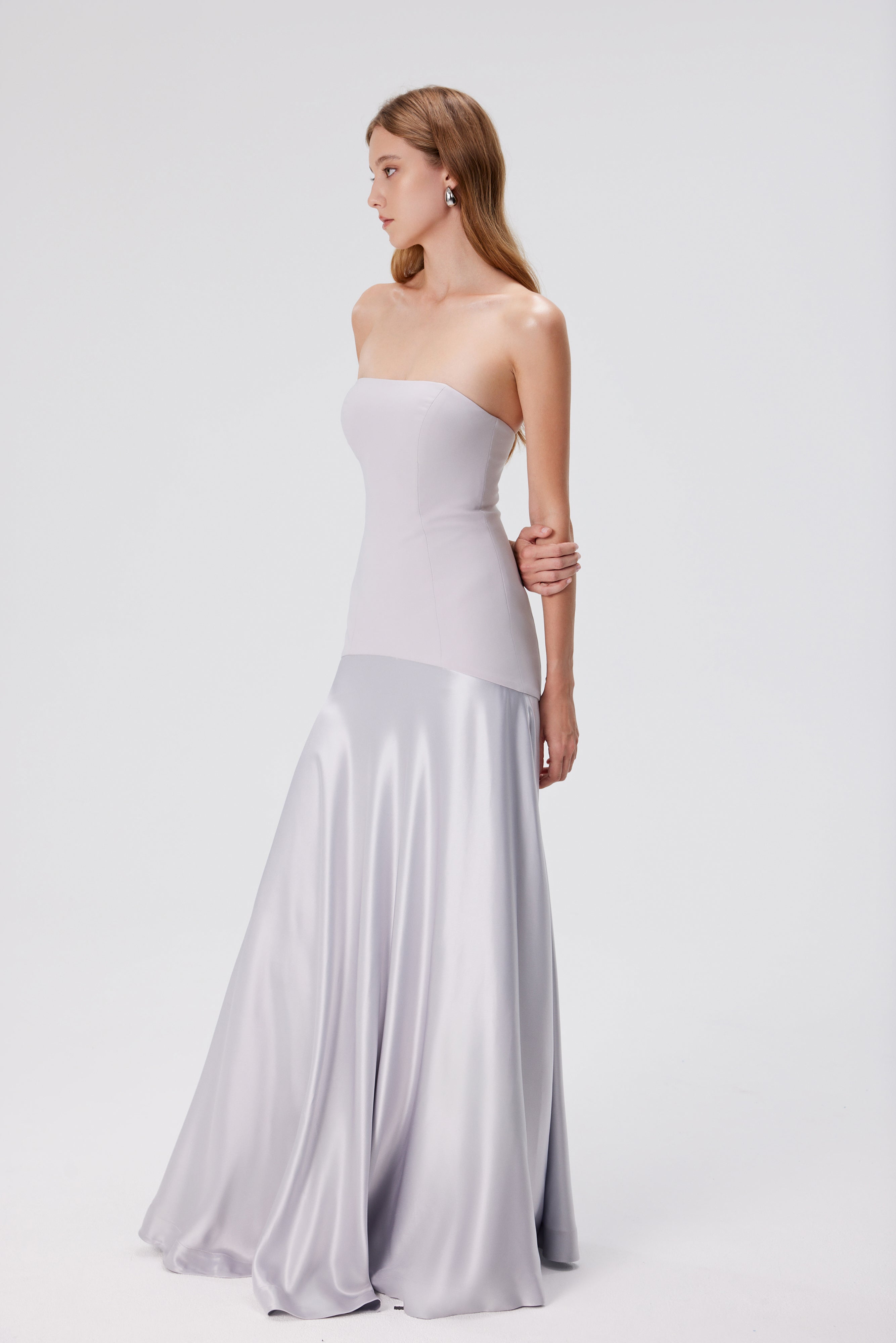 Elysia Corset Satin Gown