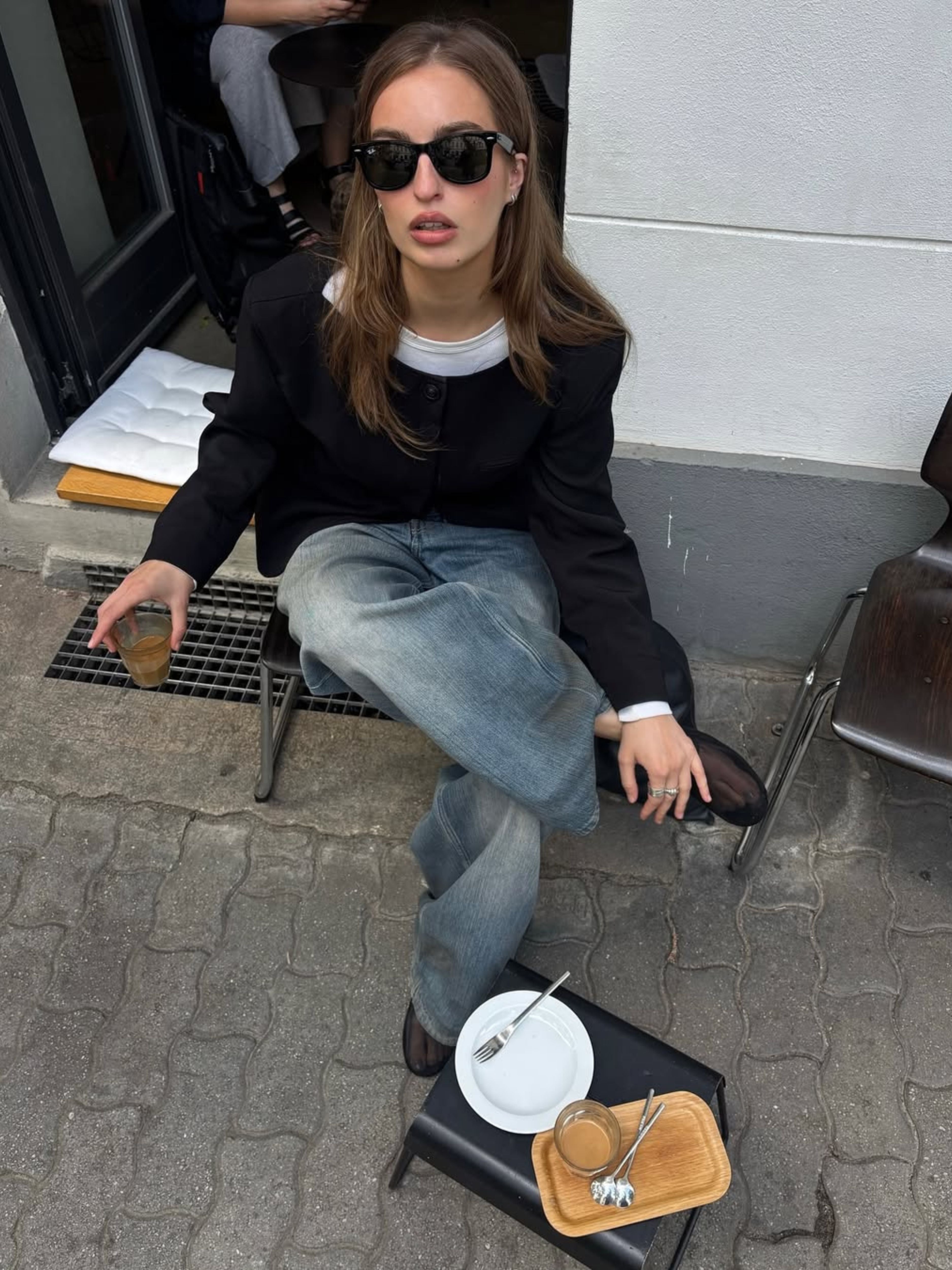 Boatneck Tailored Fitted Vest Black