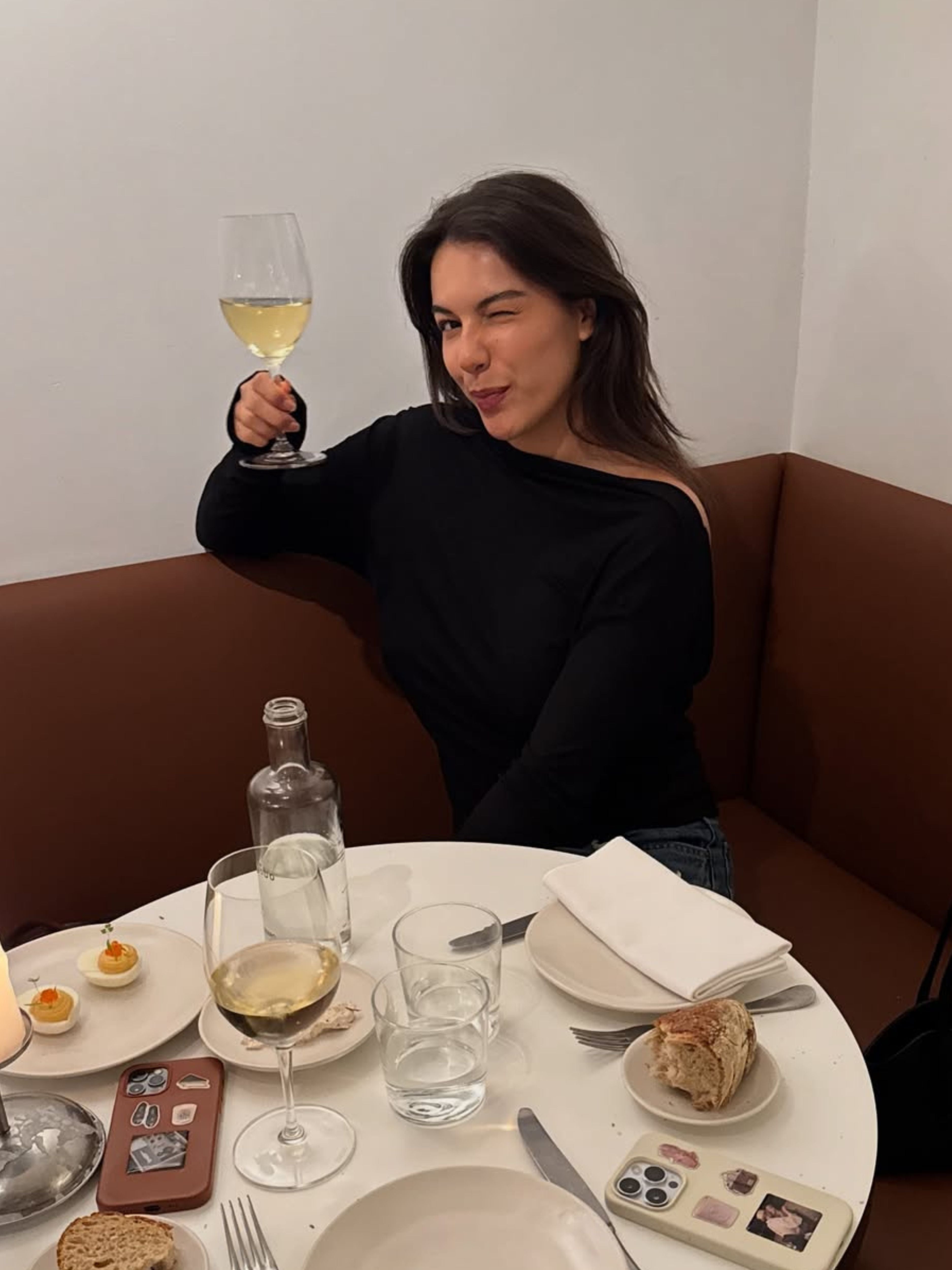 Draped Back Top Black