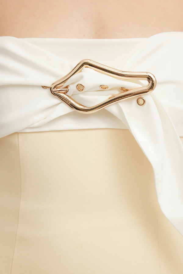 Kasai Dress Lemon/Ivory