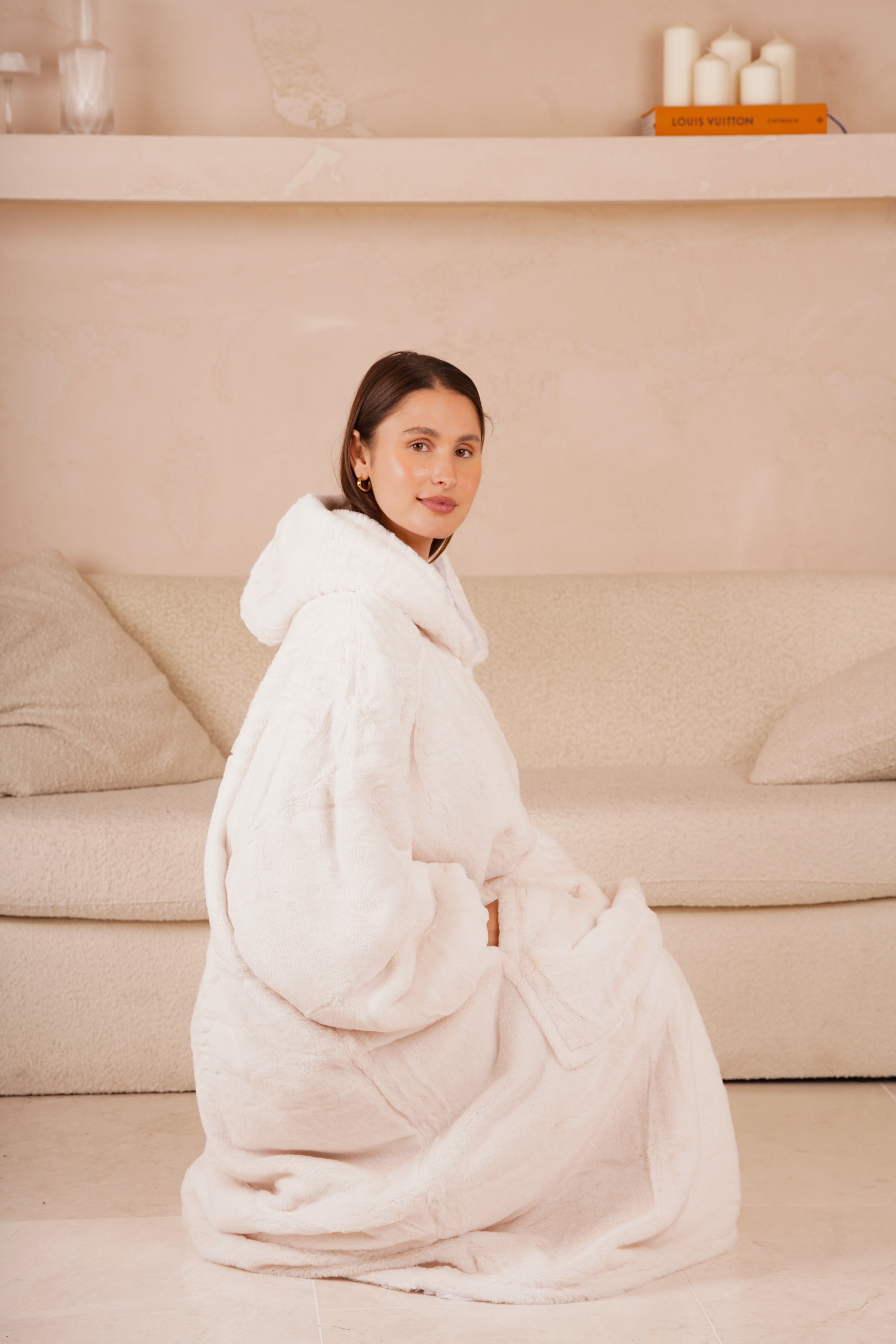 Blanket Hoodie Long Marshmallow