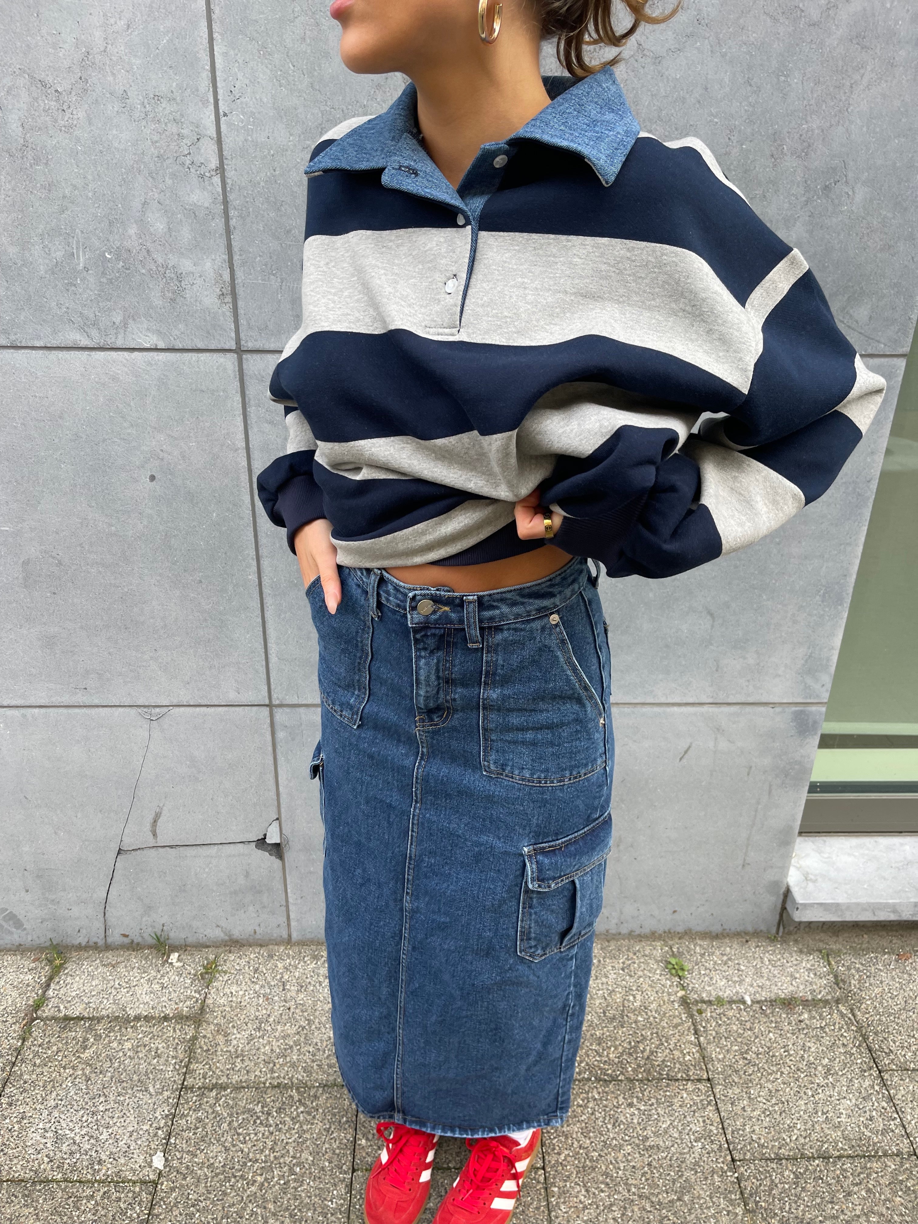 Cargo Denim Skirt