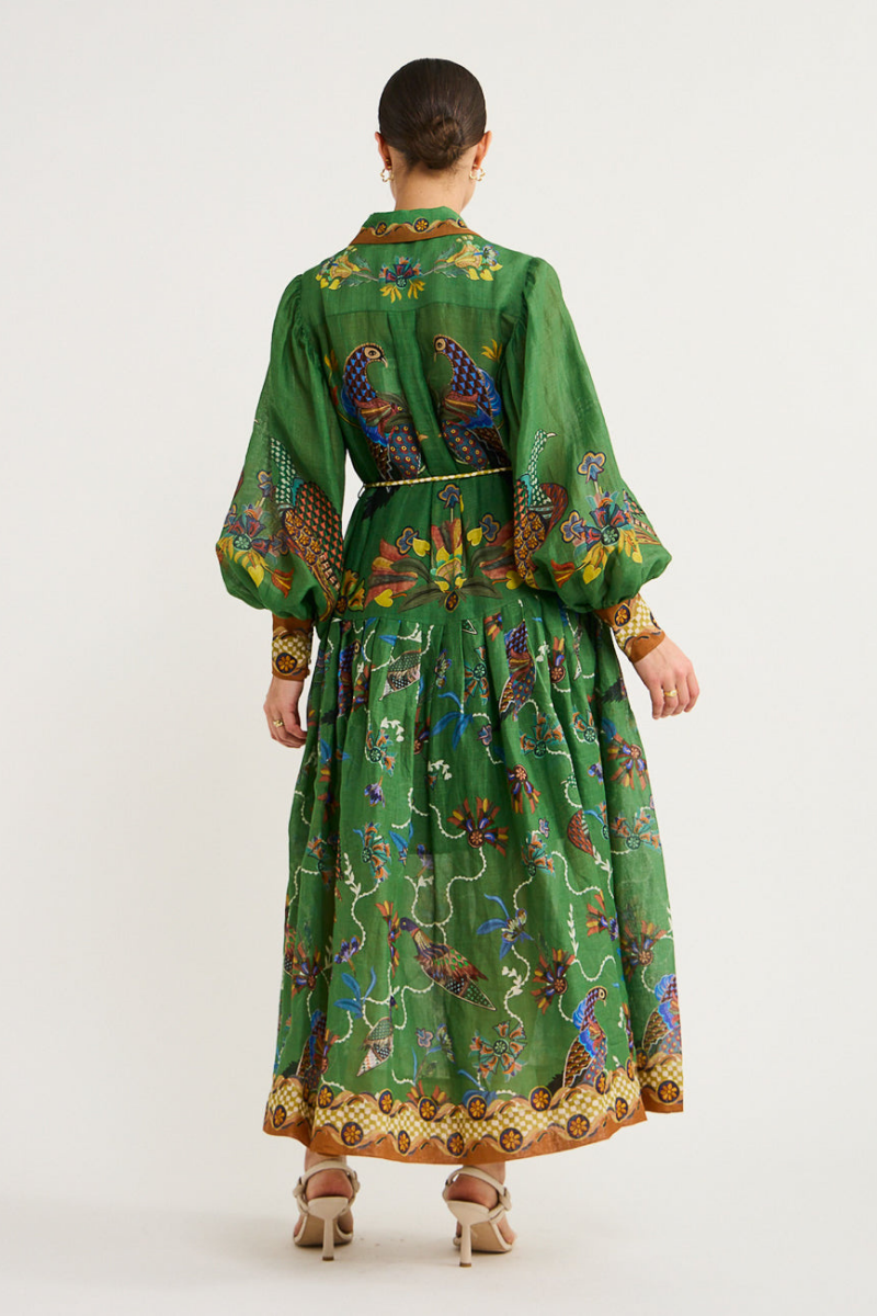 Valencia Lantern Sleeve Maxi Dress