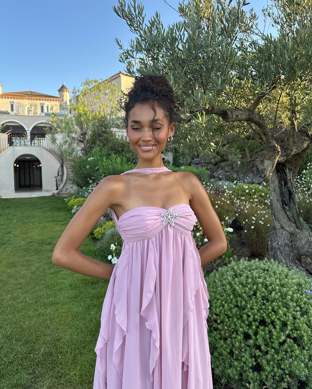 Collins | Ruffle Strapless Maxi Dress