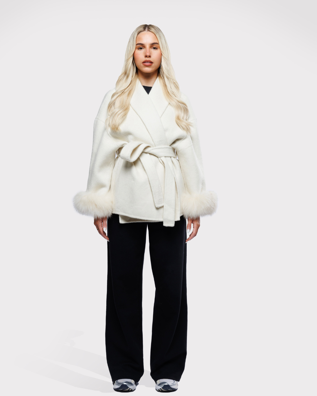 Velvet Blazer with Bow – Off-White