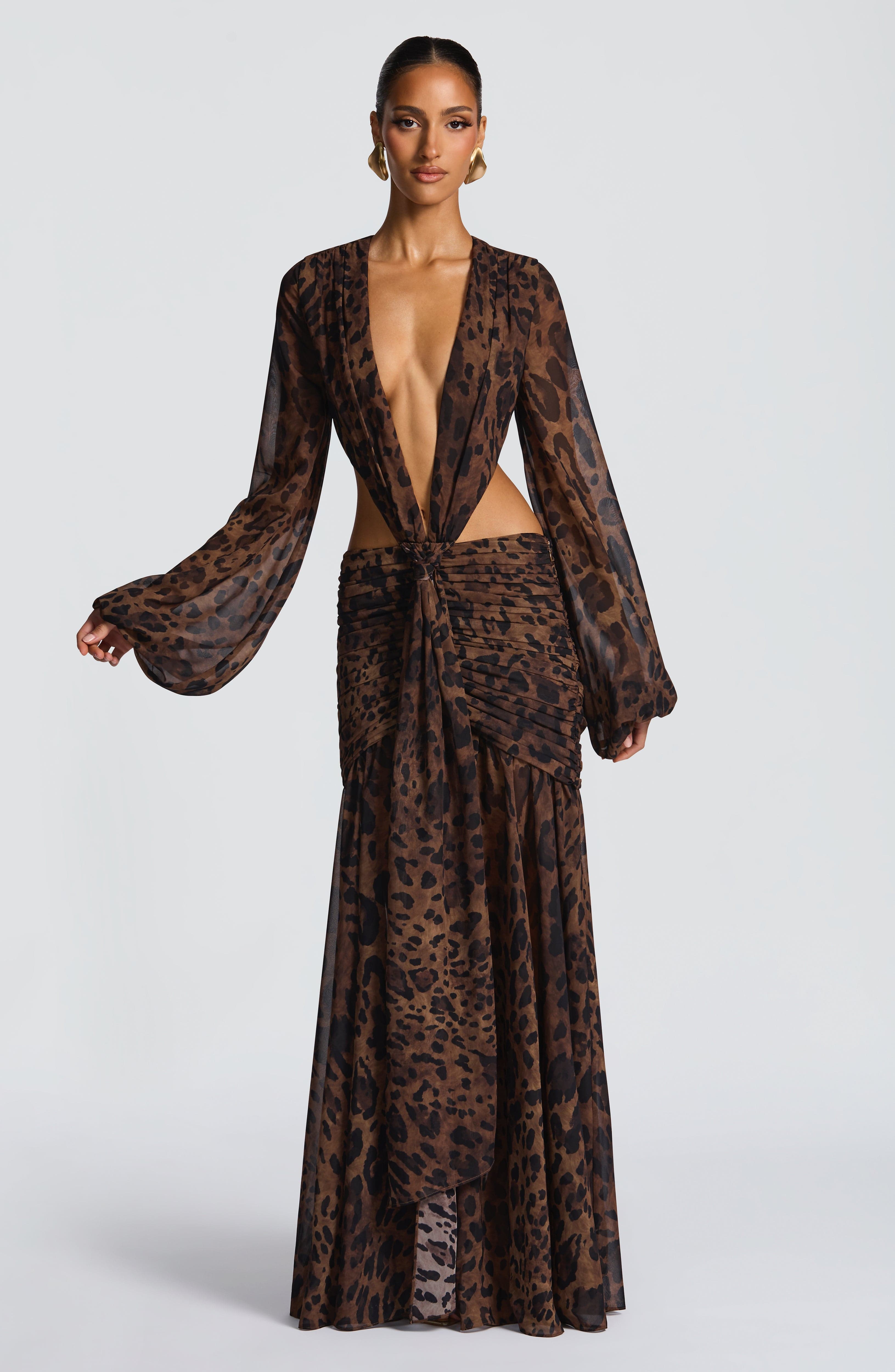 Andrina Maxi Dress - Leopard Print
