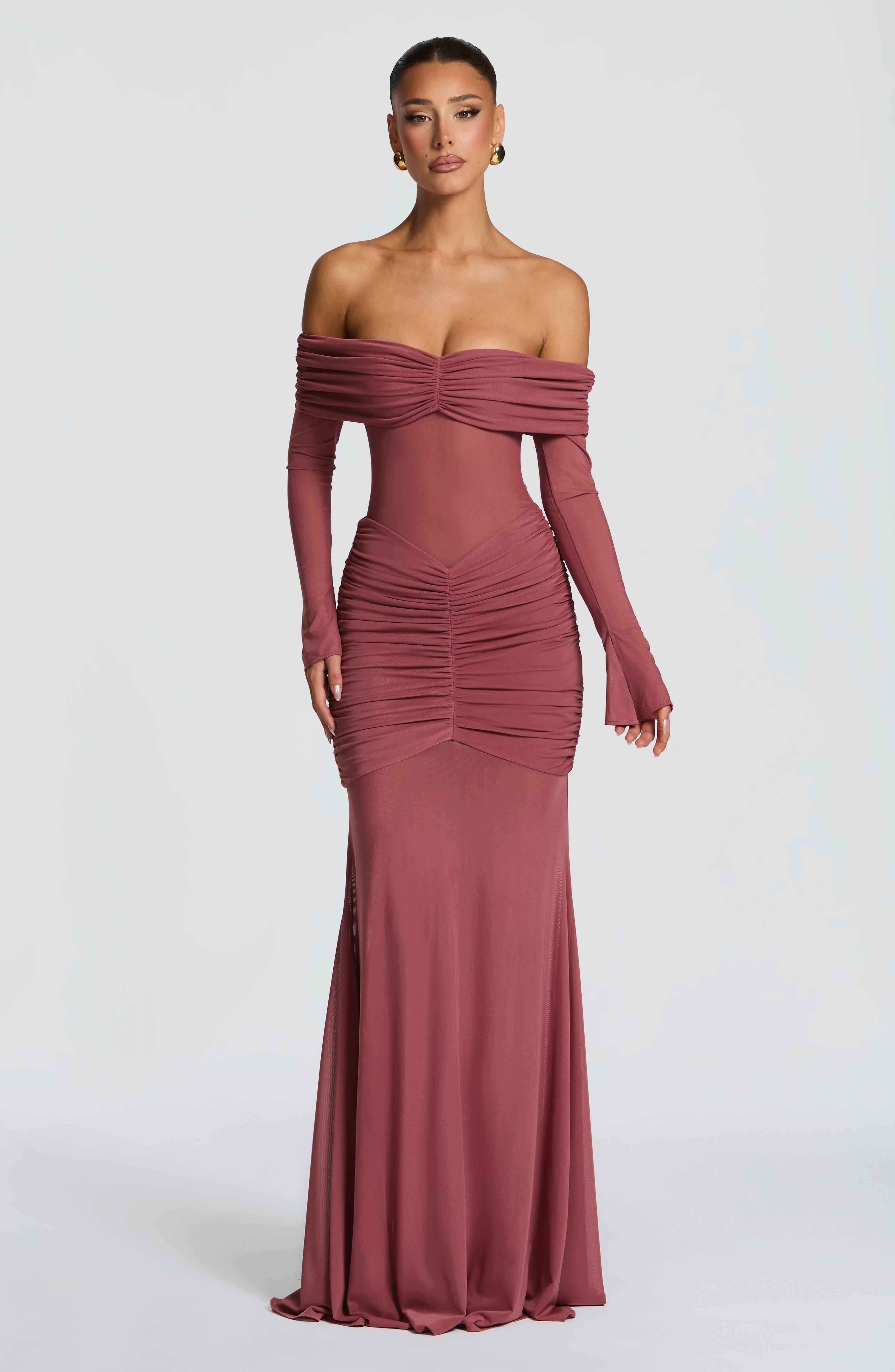 Arlena Maxi Dress - Rose Brown
