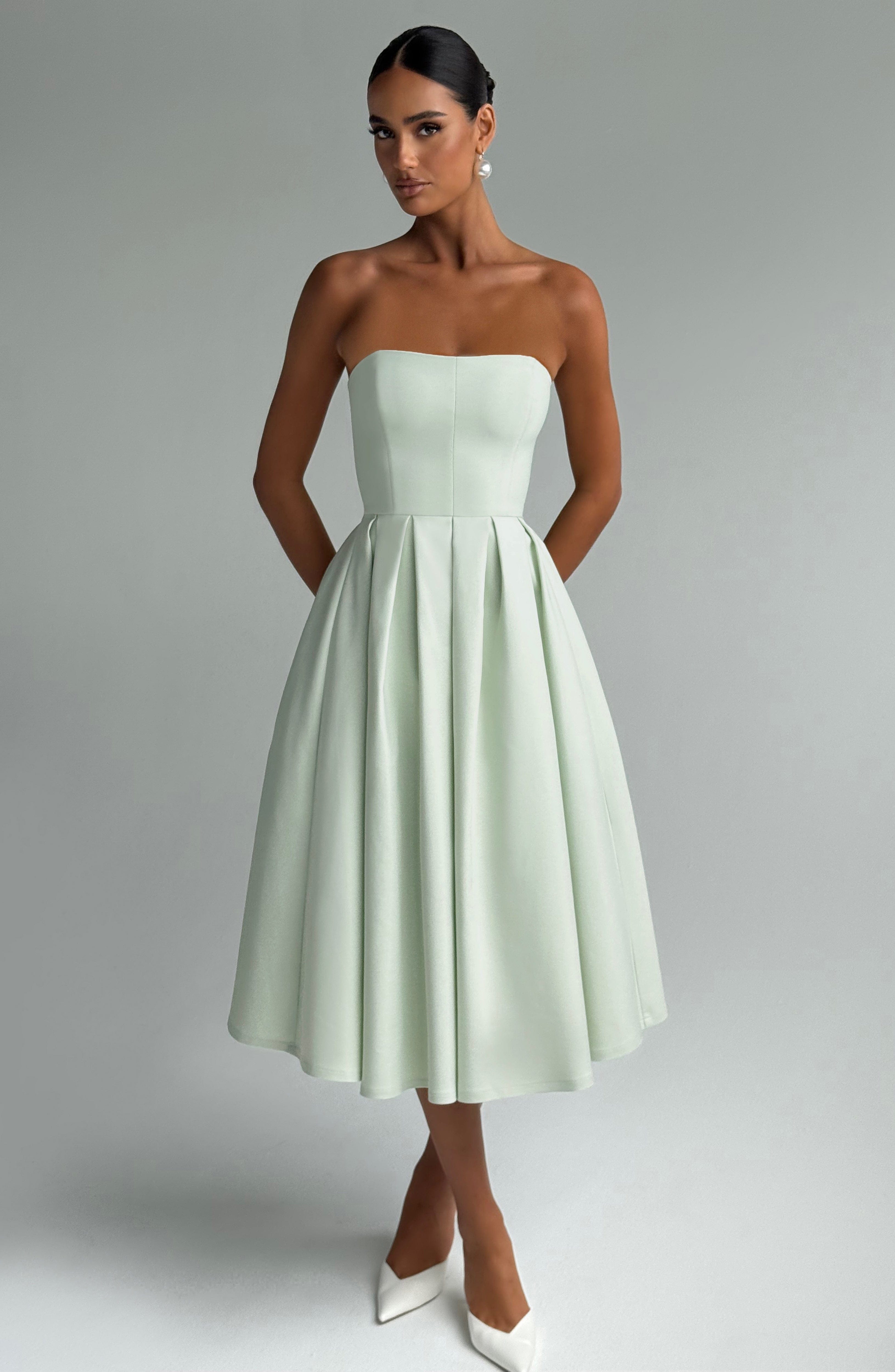 Edith Midi Dress - Mint