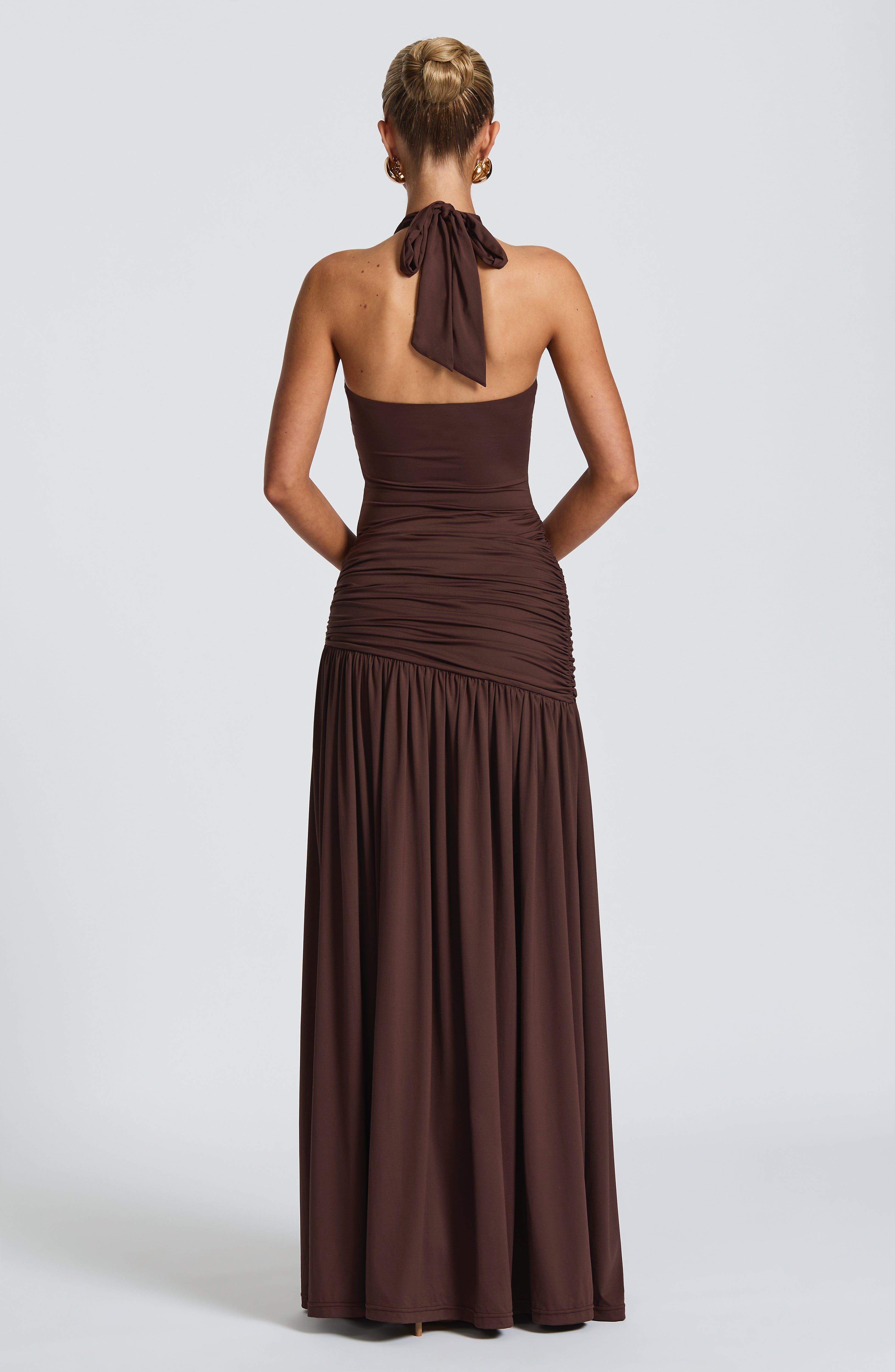 Saira Maxi Dress - Plum Brown