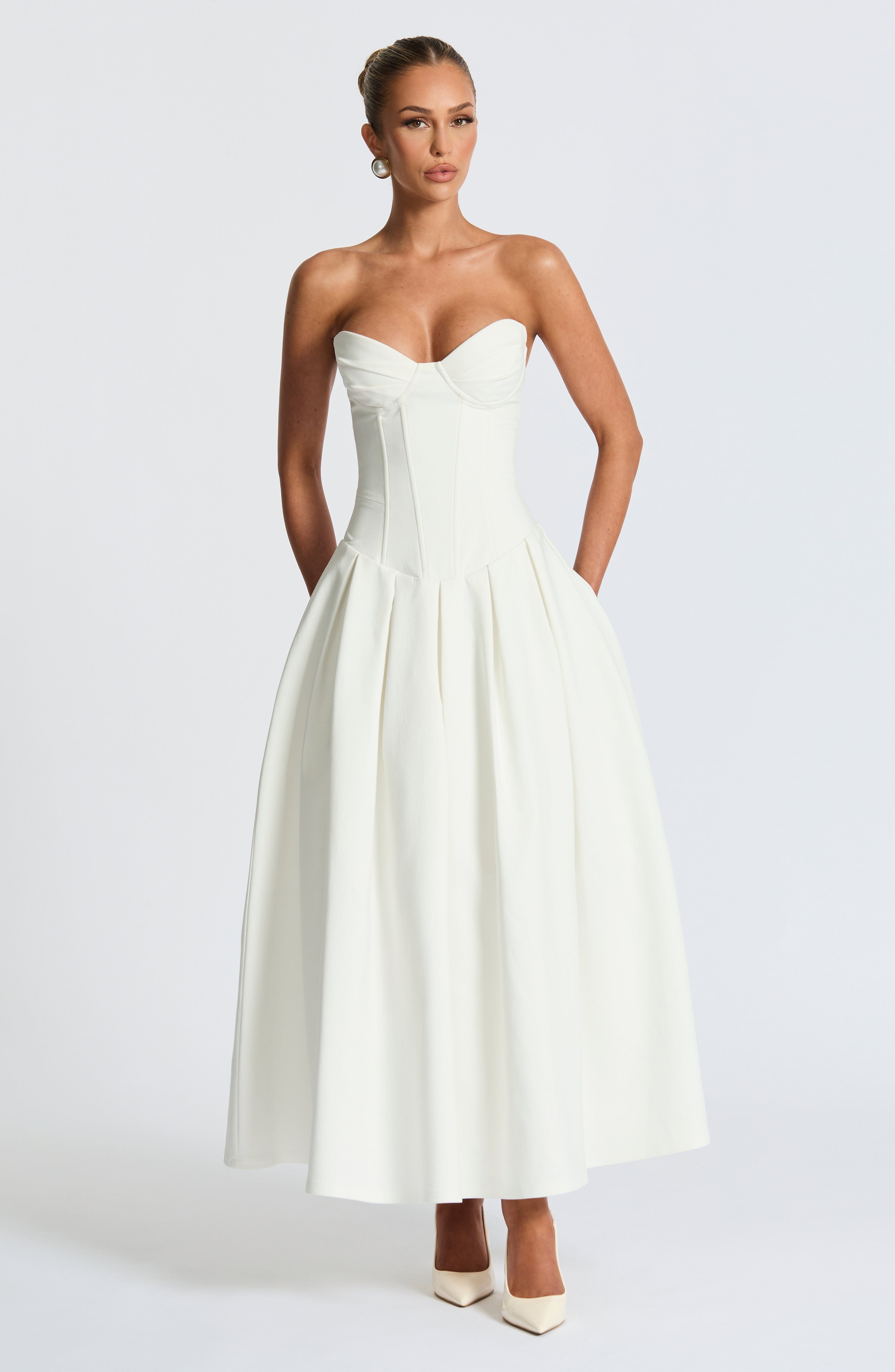 Salma Midi Dress - Ivory