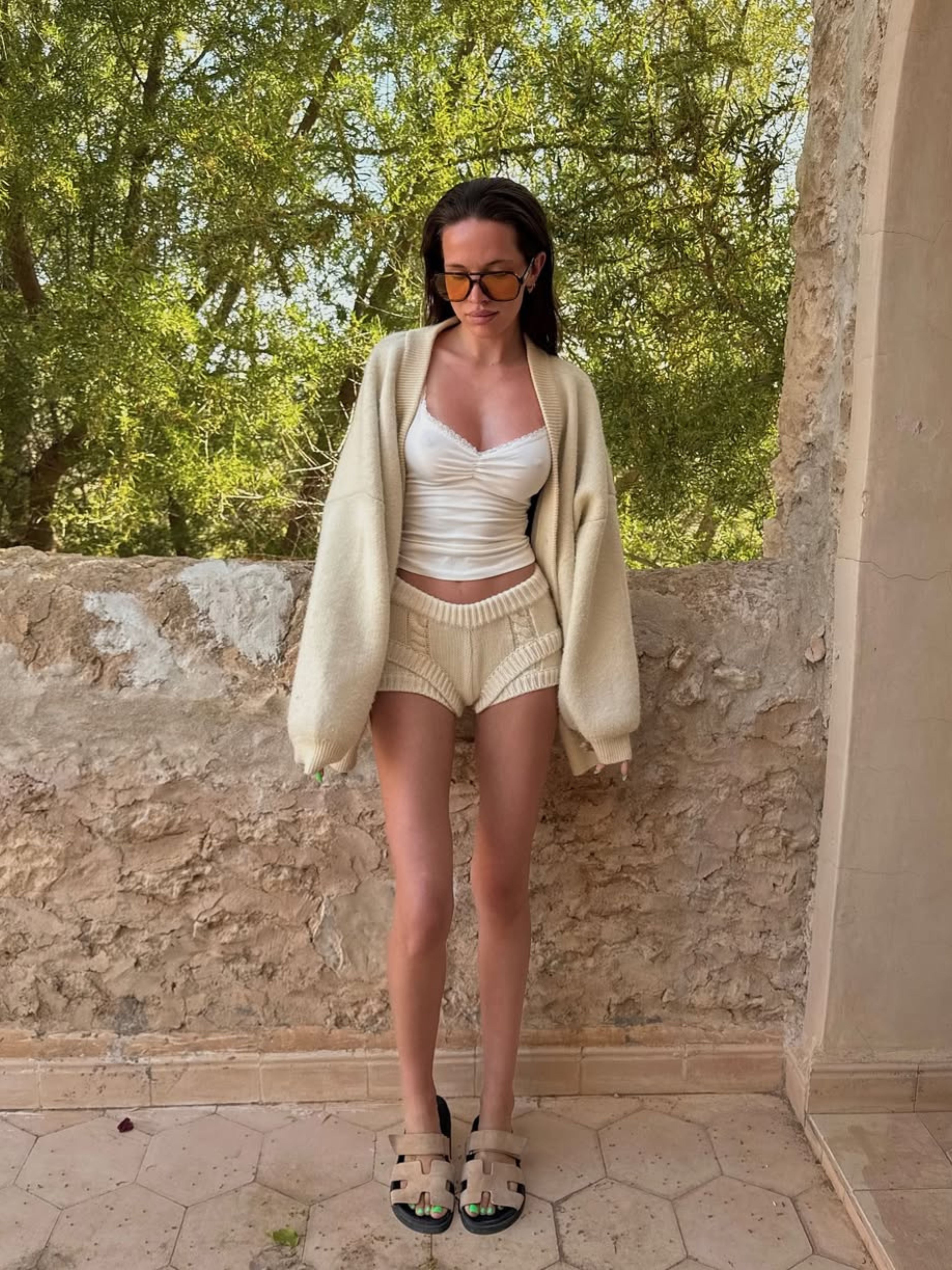 Knitted Double Layered Shorts