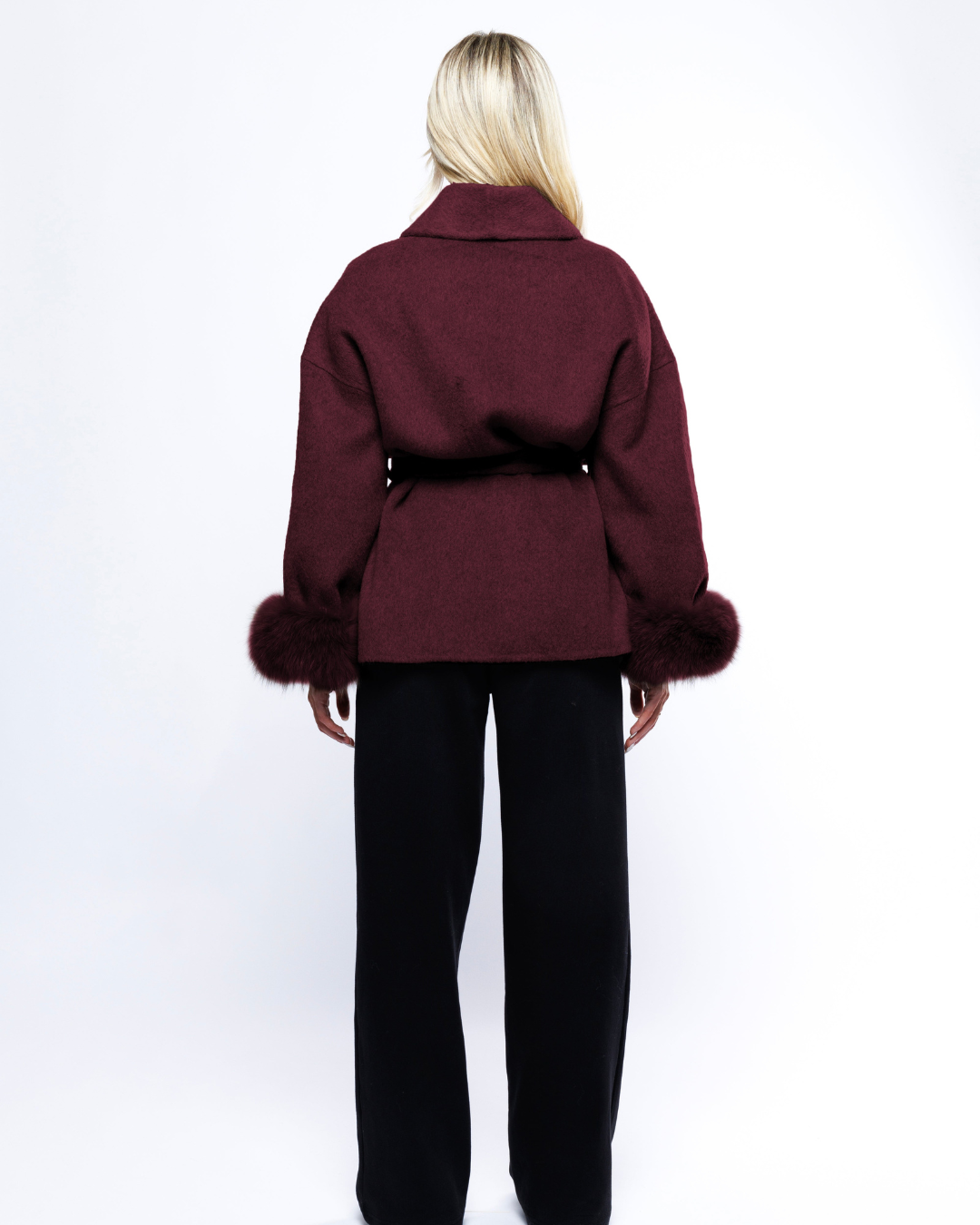 Velvet Blazer with Bow – Purple