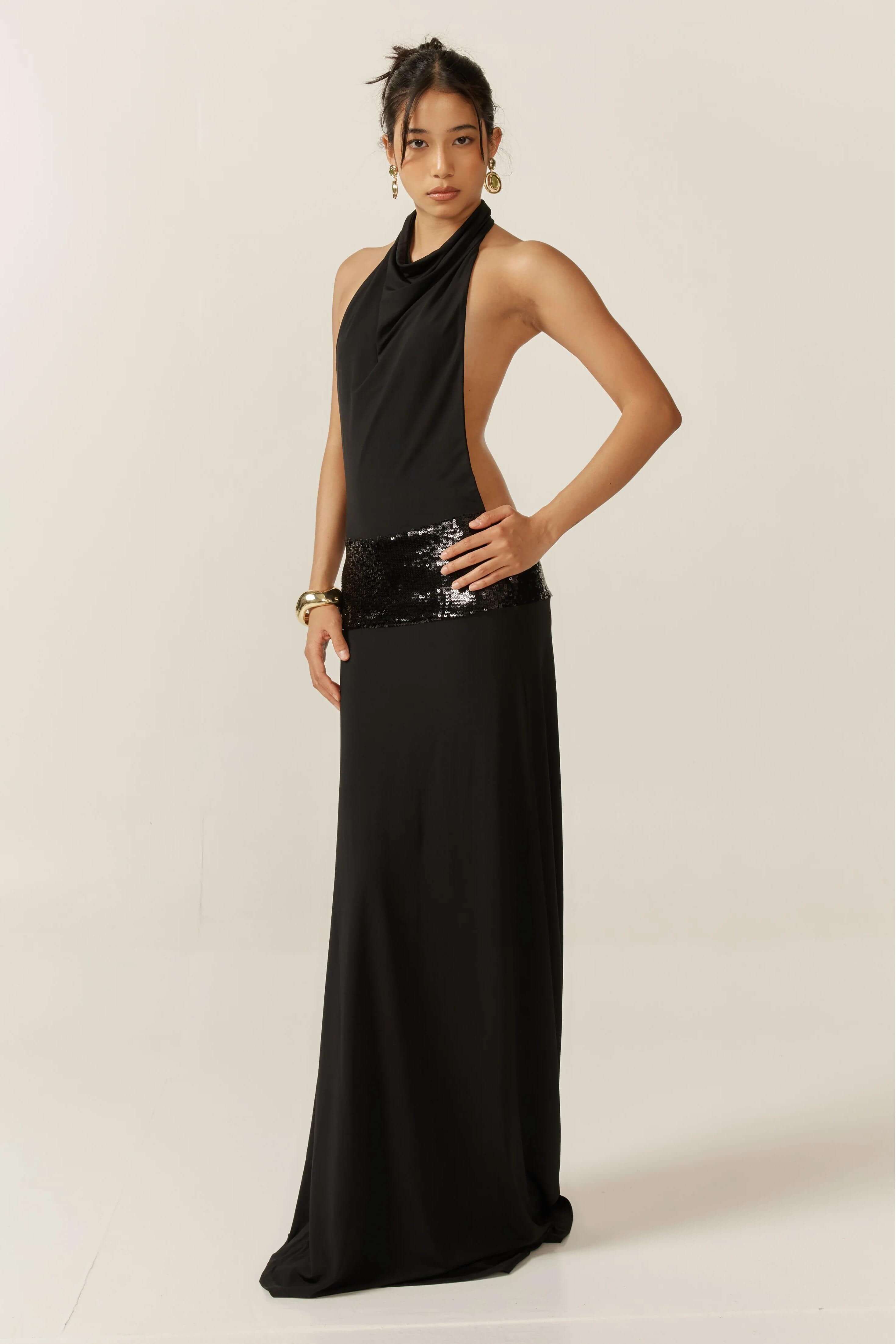 Midnight Mirage Maxi Dress