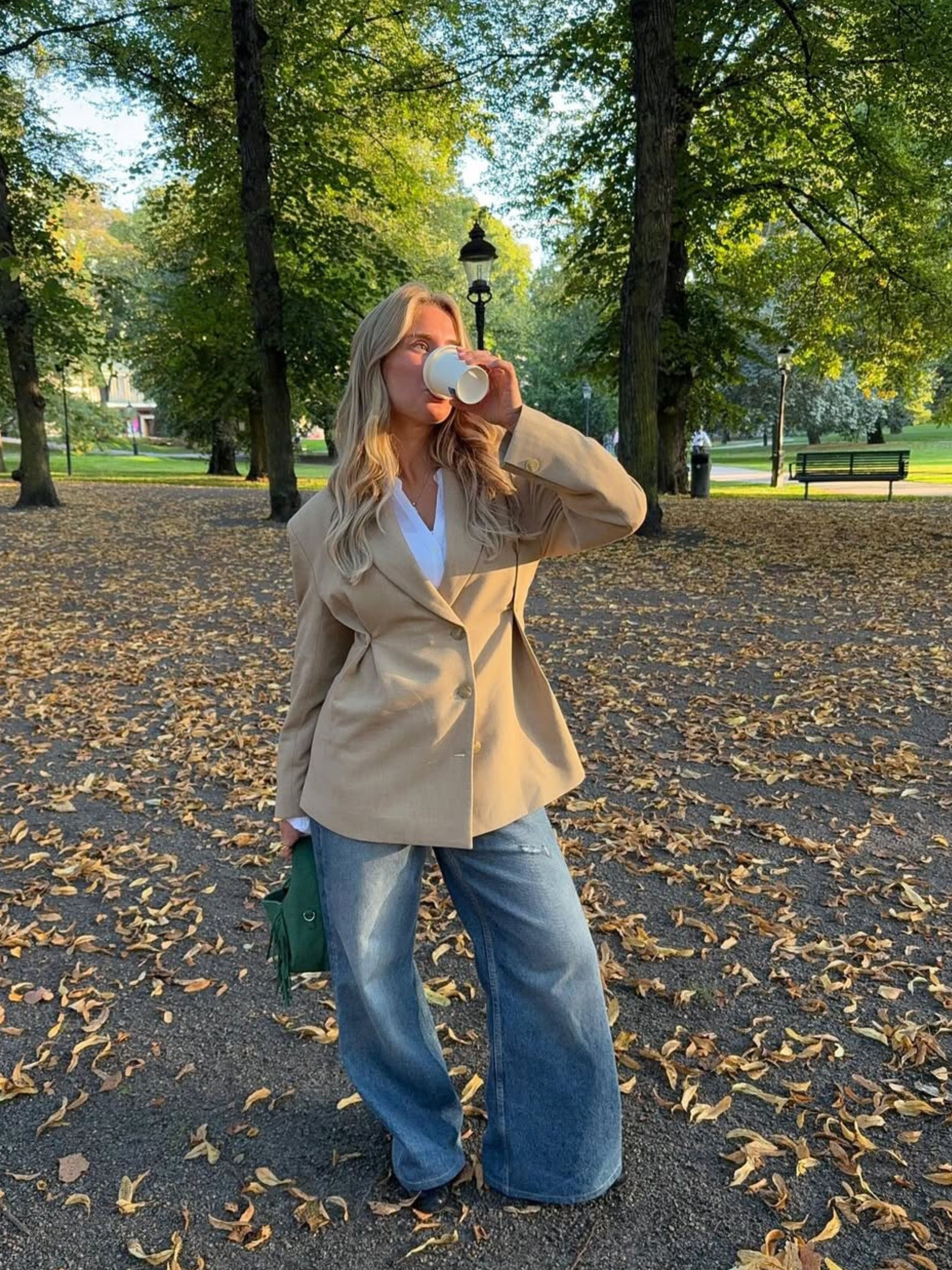 Cinched Waist Blazer Sand