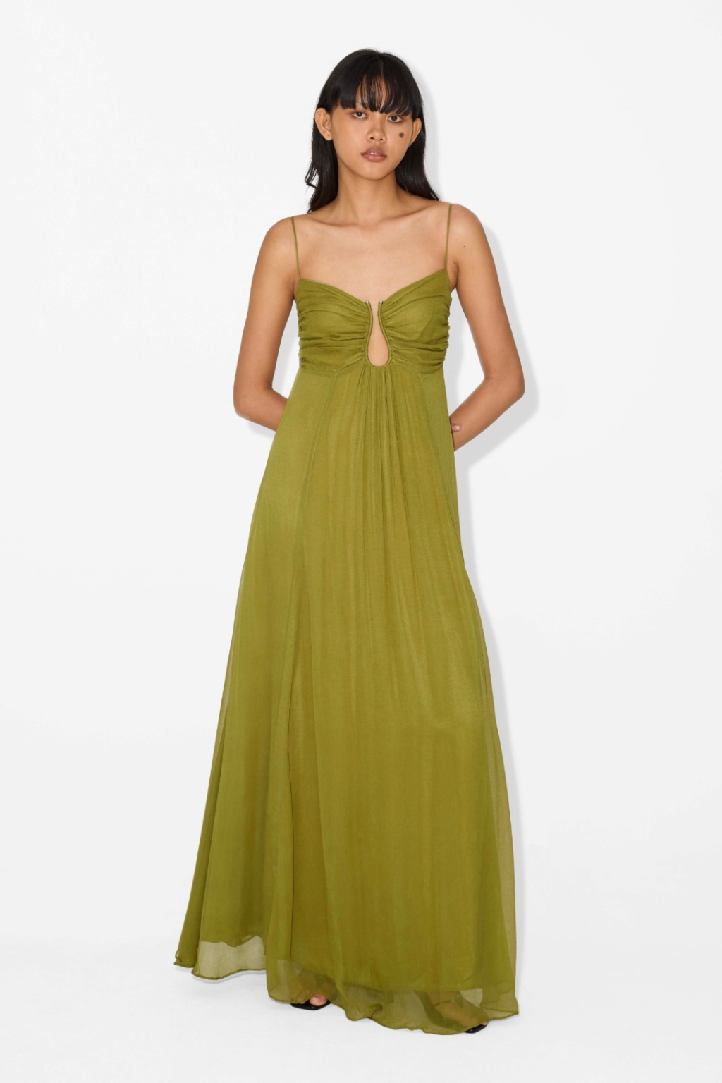 Oliva Cotton-Blend Maxi Dress