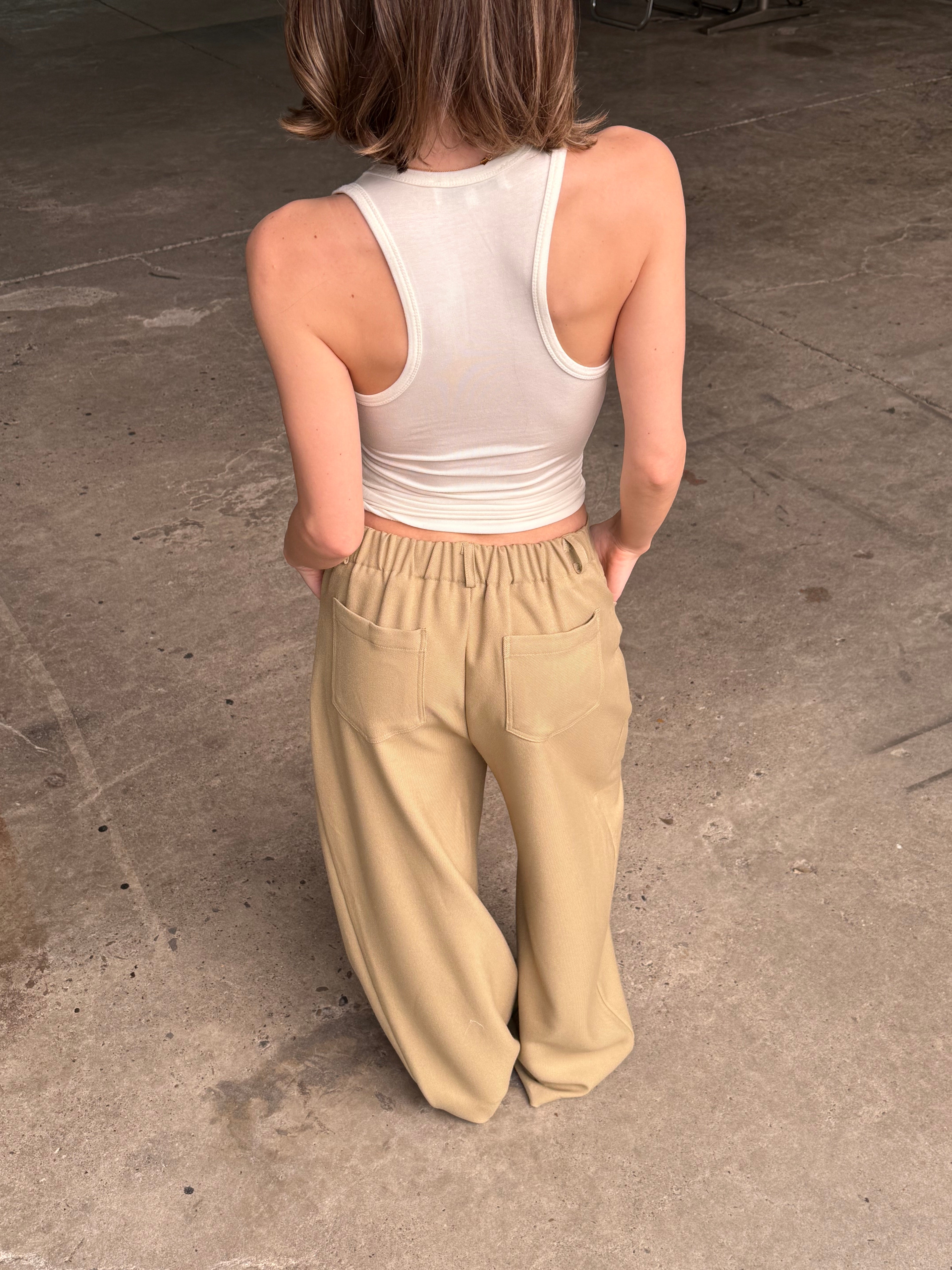 Classic Tailored Pants Camel