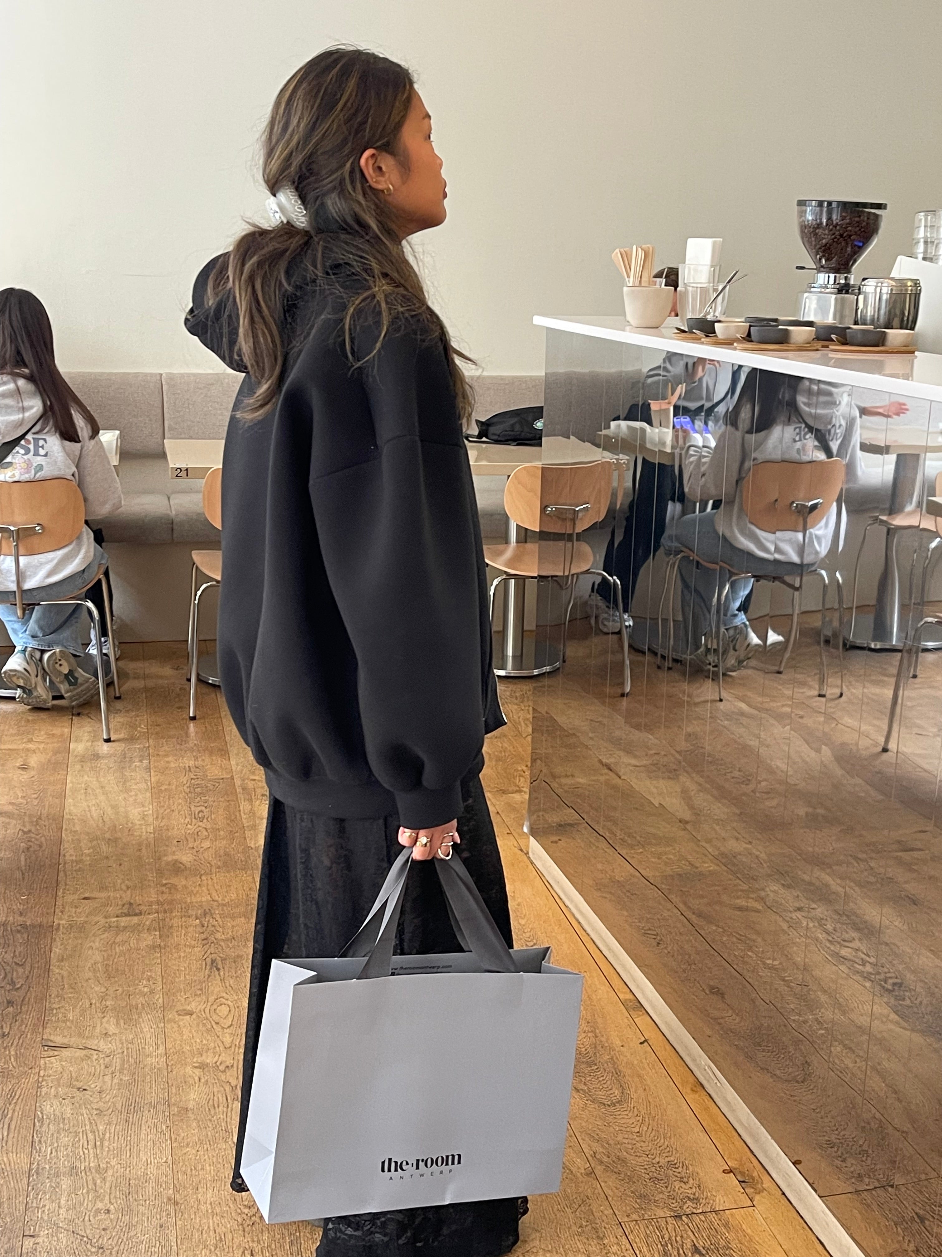 Oversized Hooded Vest Black