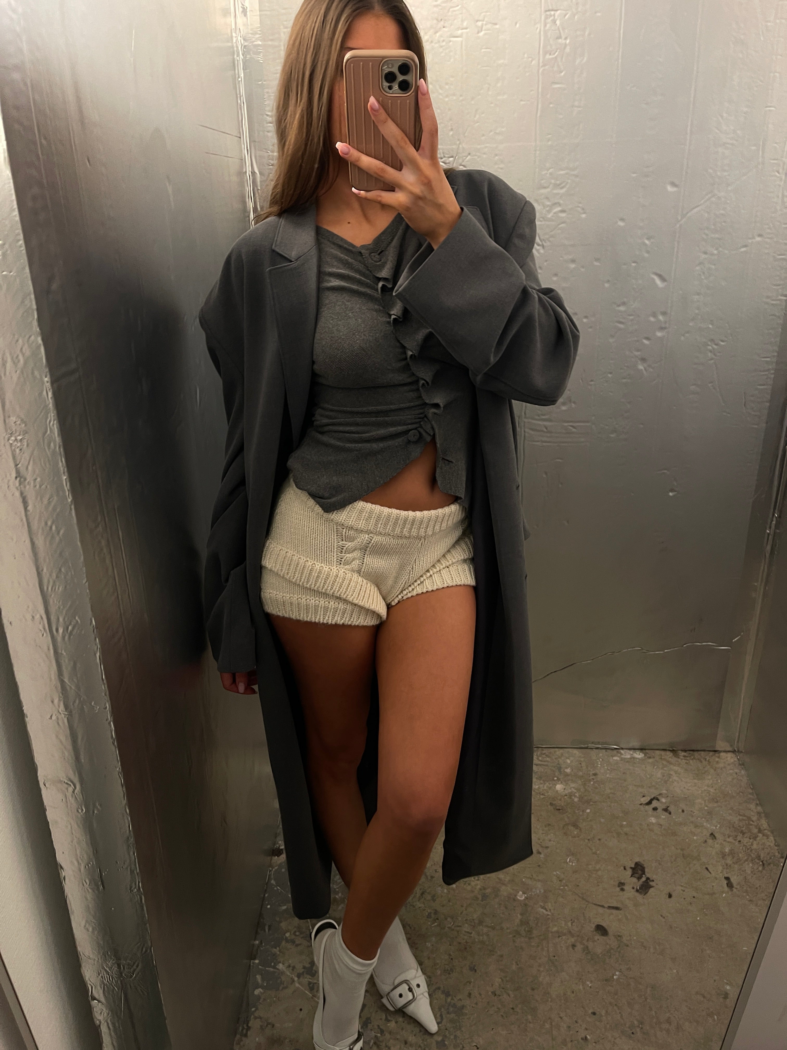 Knitted Double Layered Shorts