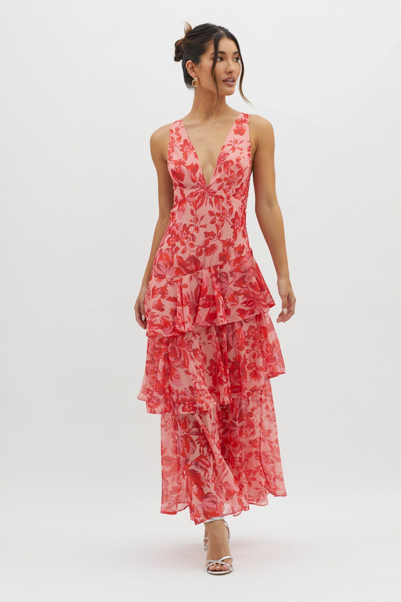 Flora Goddess Tiered Maxi Dress