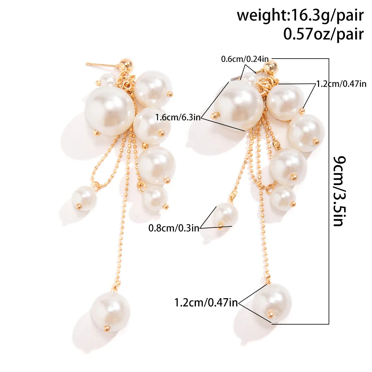 Pearl Tassel Drop Earrings
