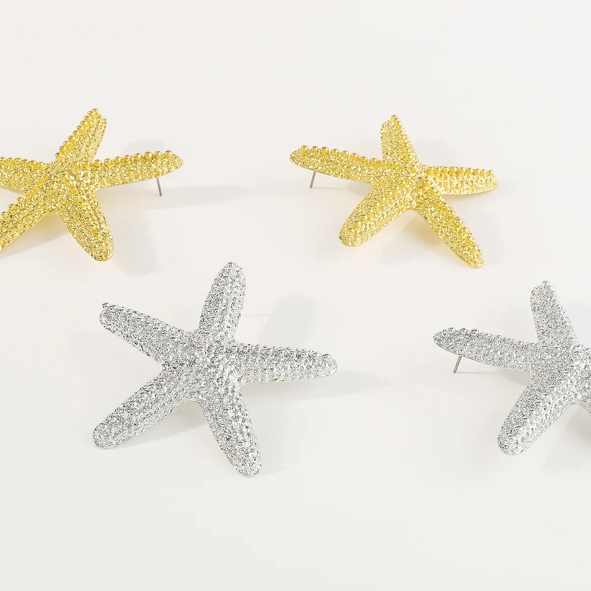 Golden Starfish Drop Earrings