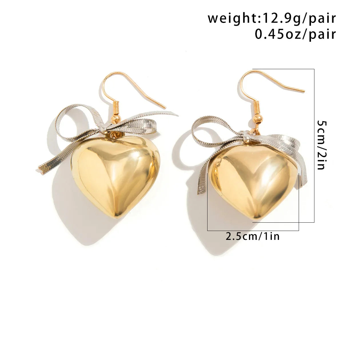 Retro Heart Earrings