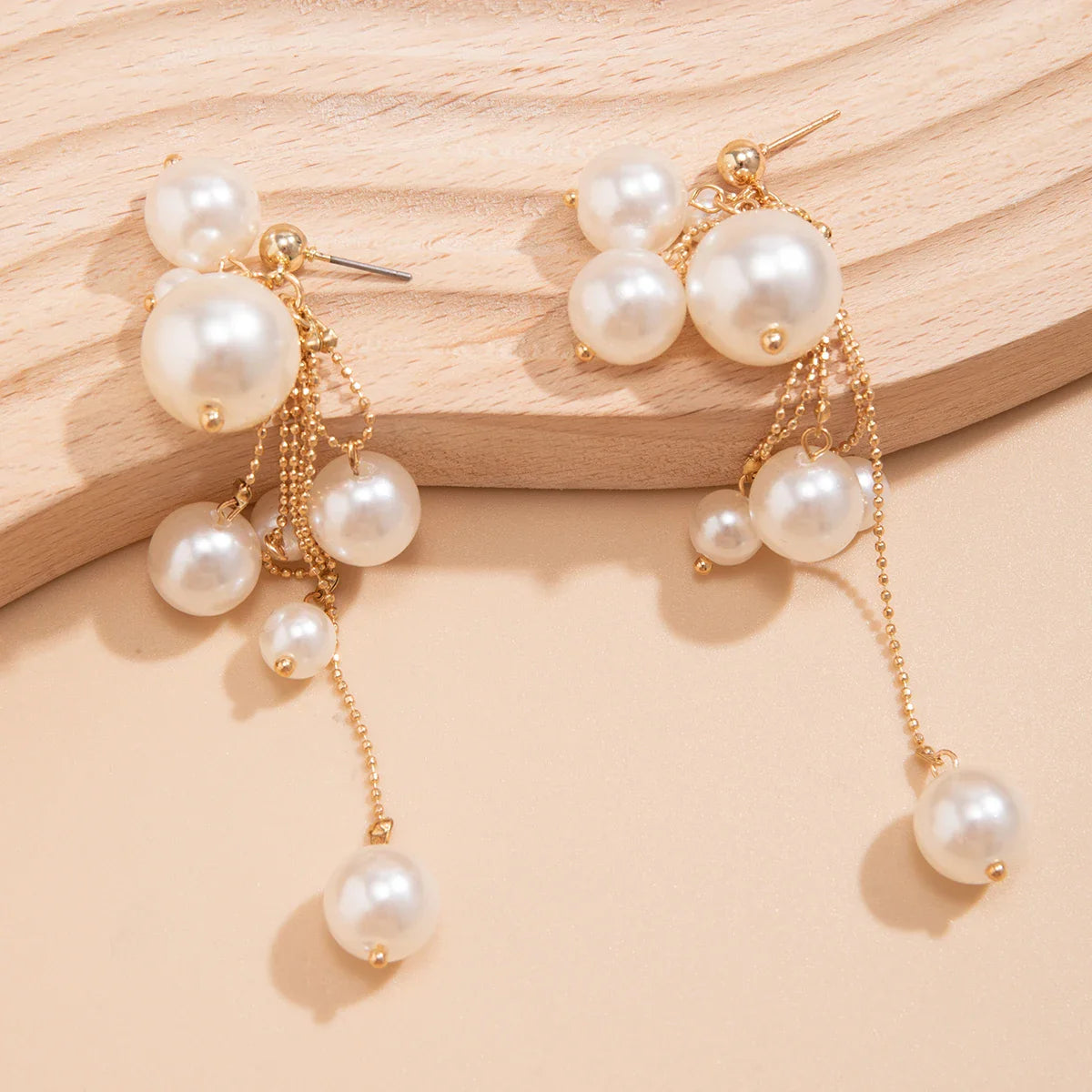 Pearl Tassel Drop Earrings