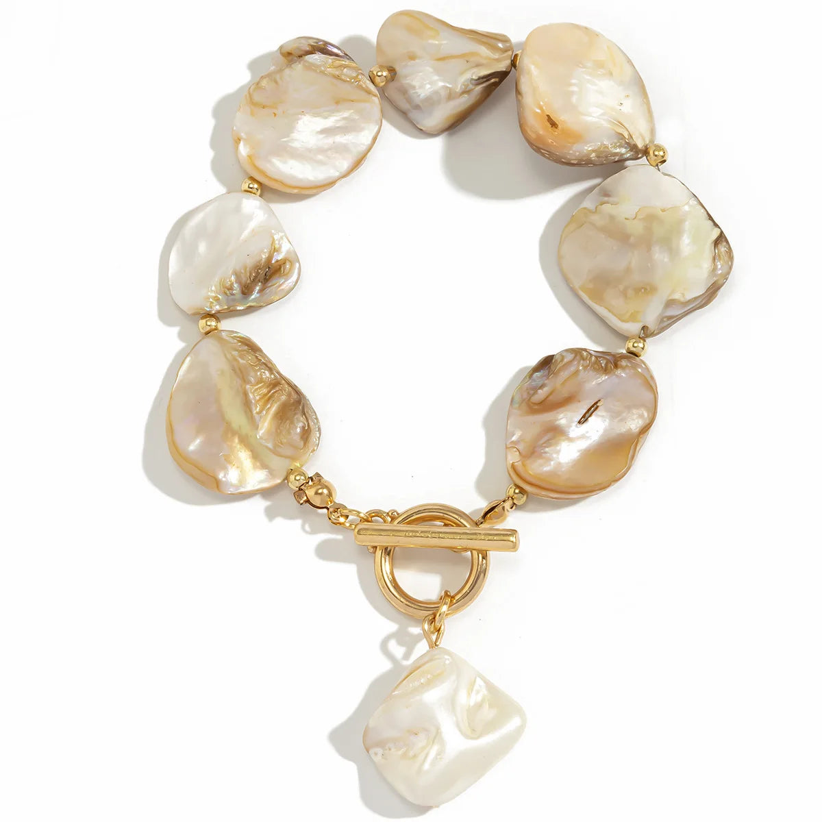 Iridescent Shell Charm Bracelet