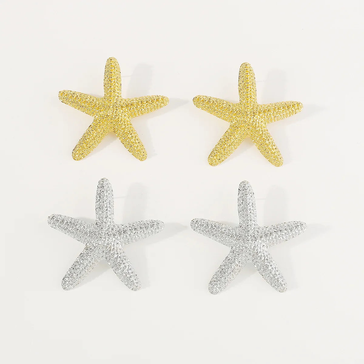 Golden Starfish Drop Earrings