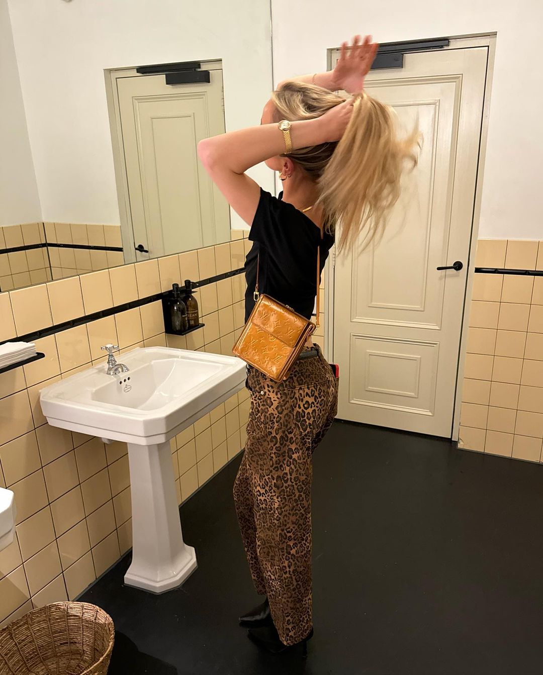 Leopard Straight Jeans