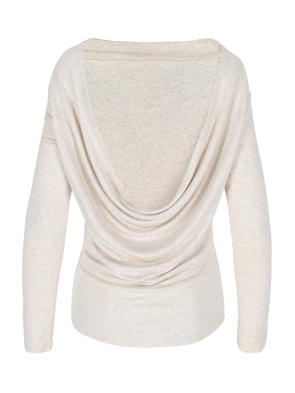 Draped Back Top Oatmeal