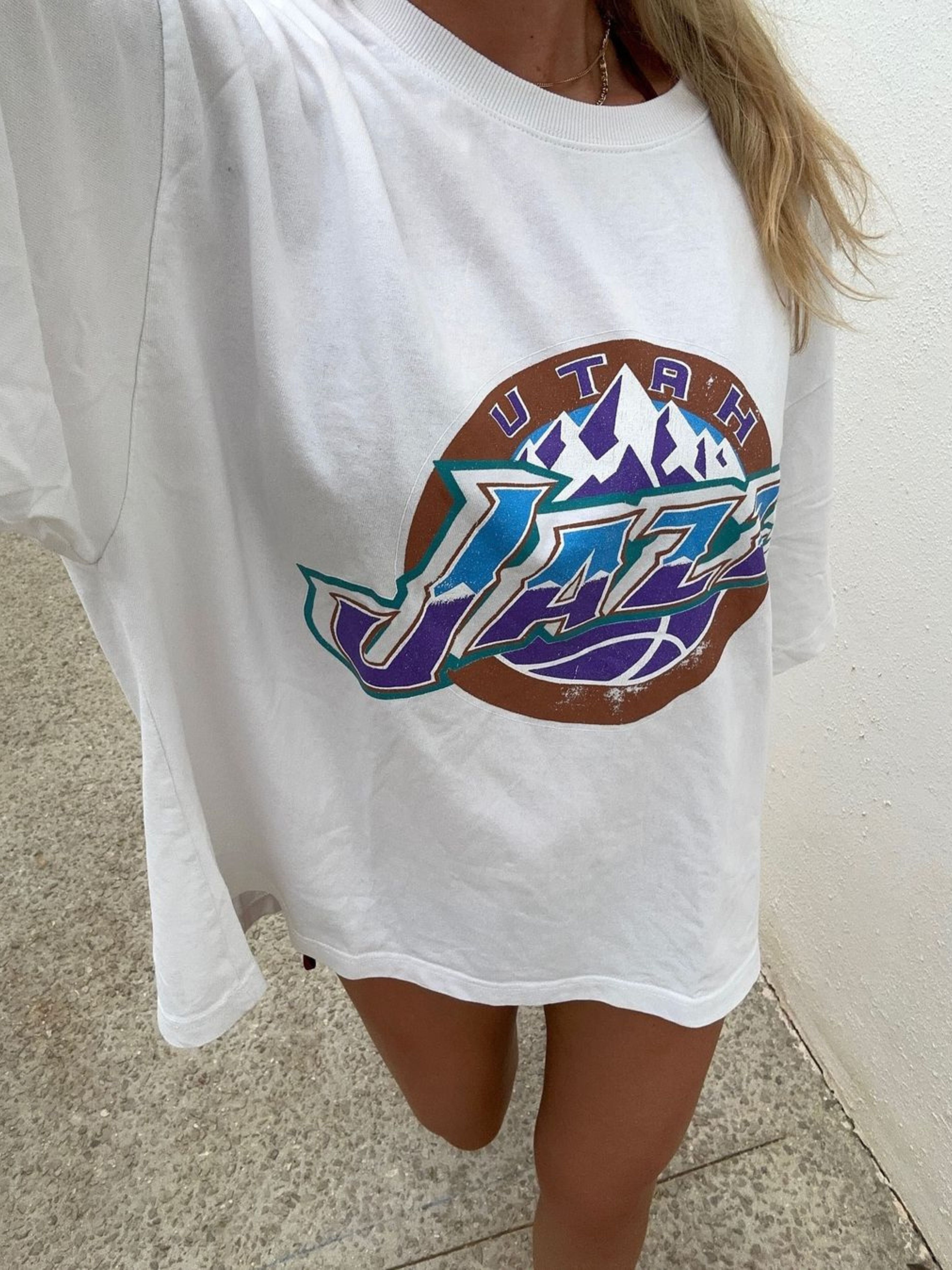 Oversized Jazz Graphic Tee White