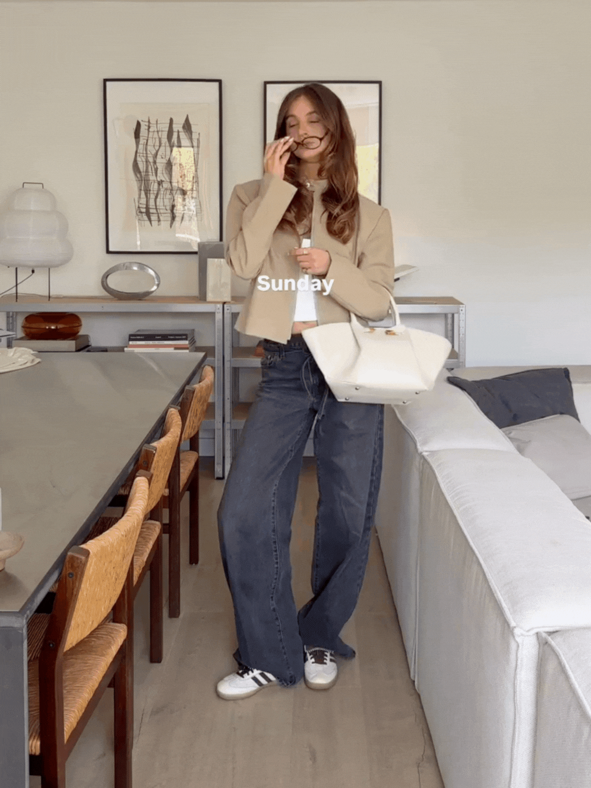 Padded High Neck Strap Detail Jacket Tan