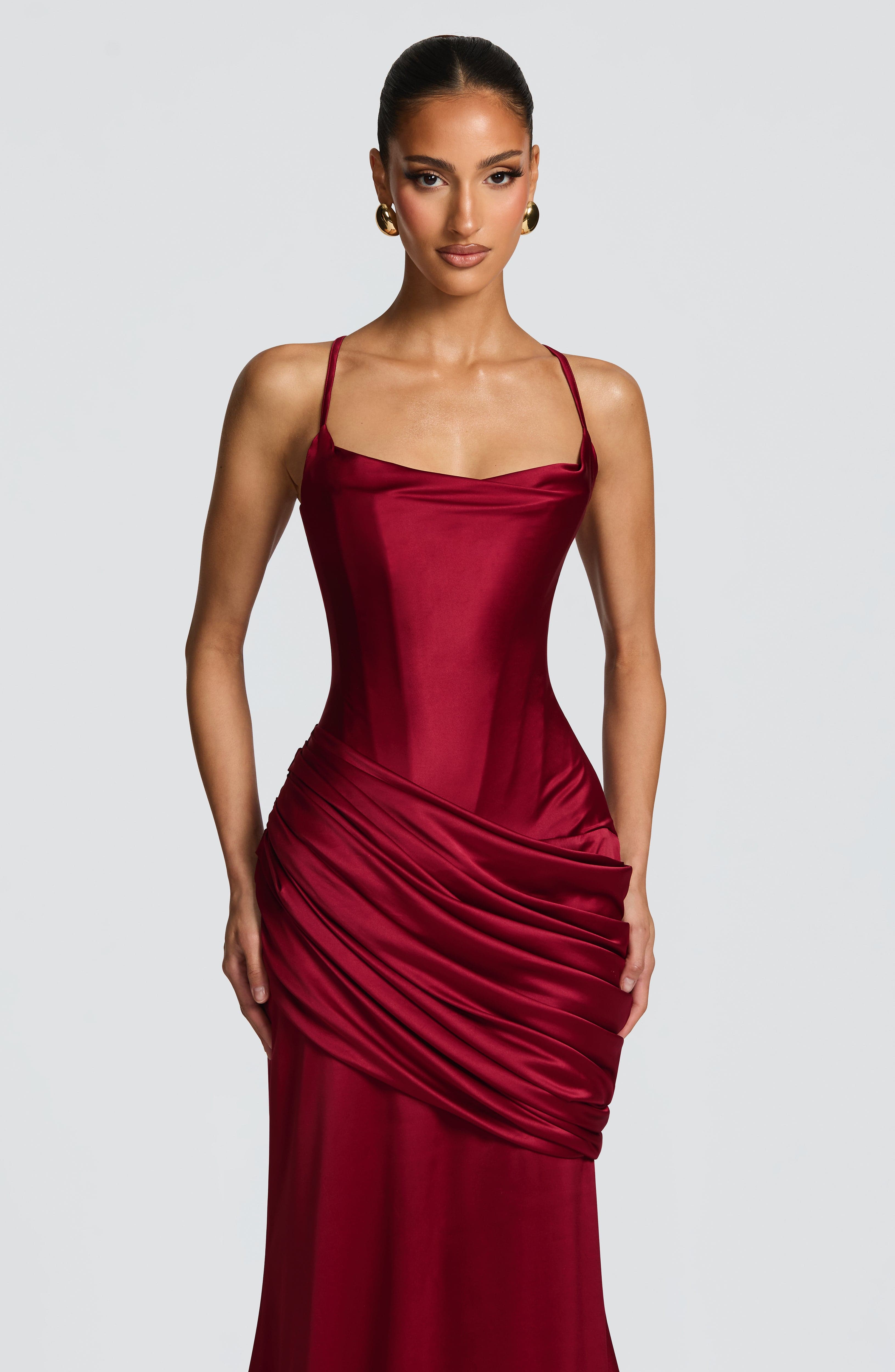 Connie Gown - Burgundy