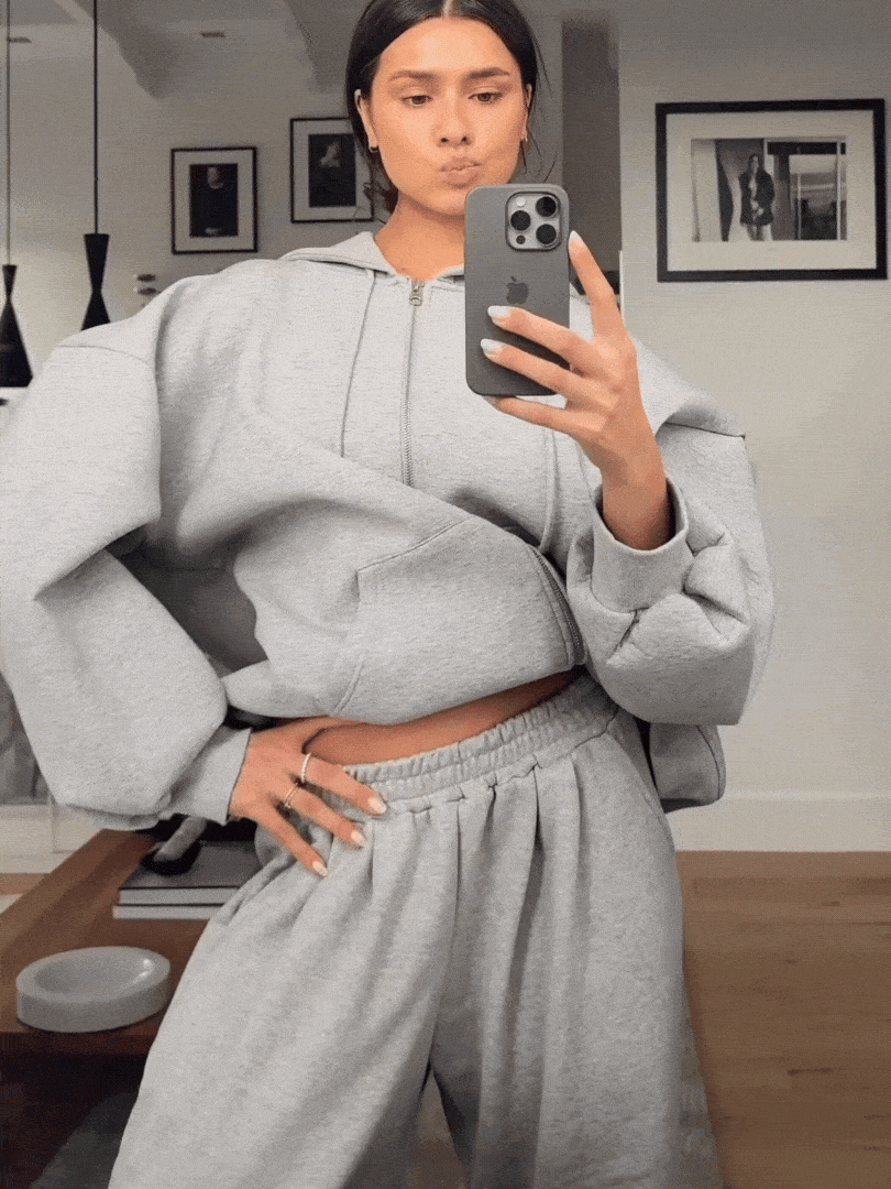 Oversized Hooded Vest Grey