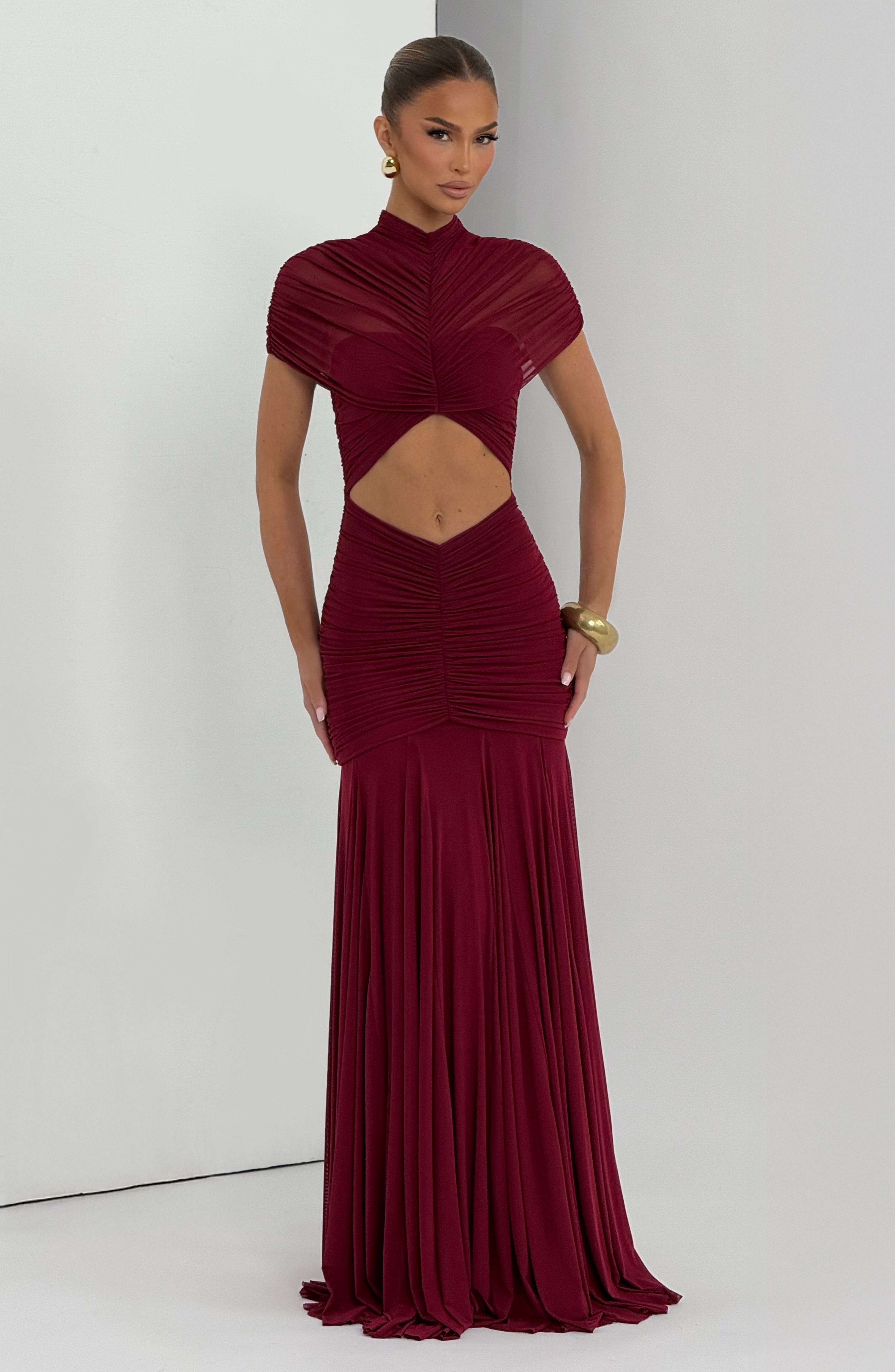 Jaya Maxi Dress - Burgundy