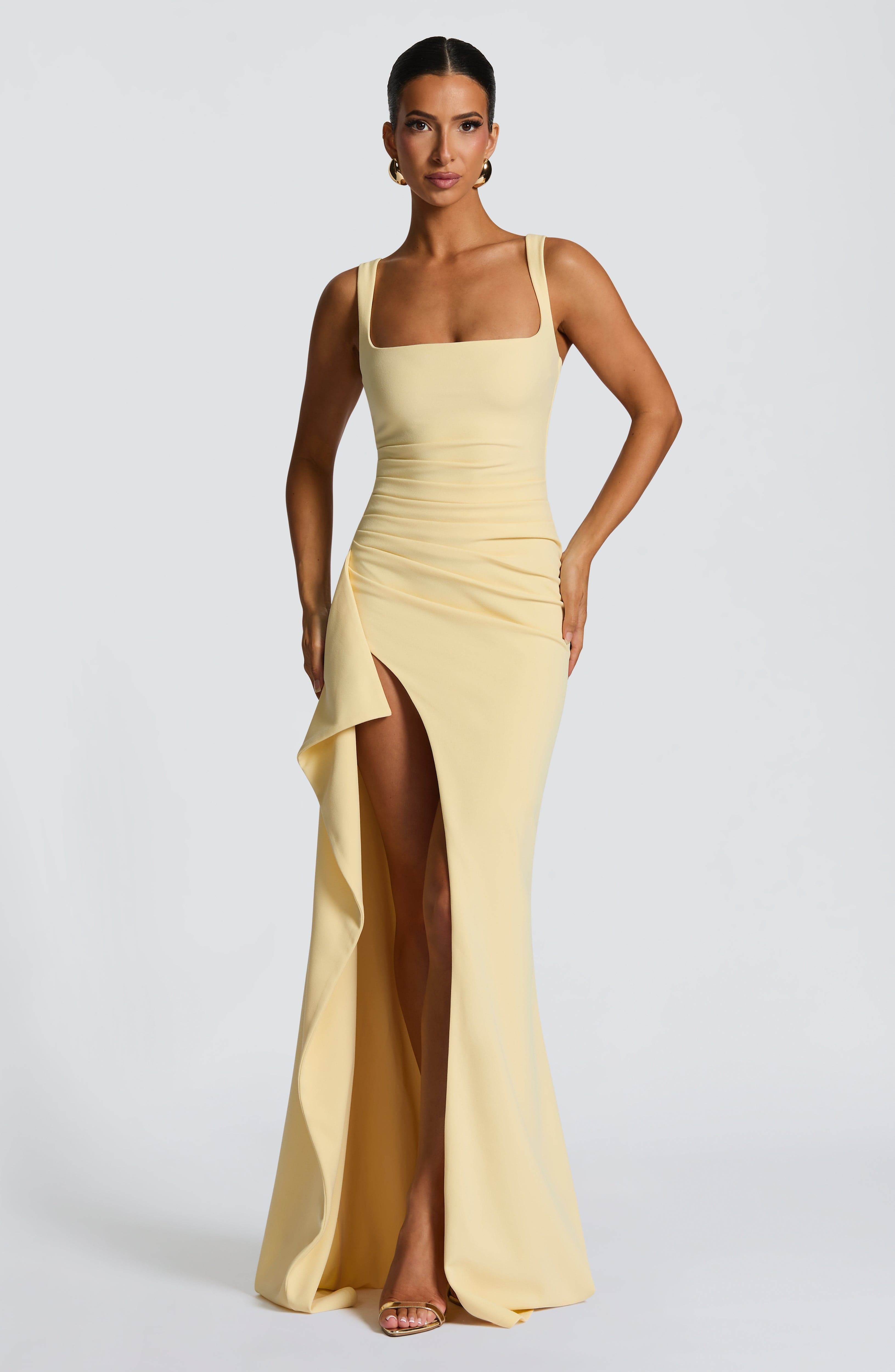 Katana Maxi Dress - Lemon