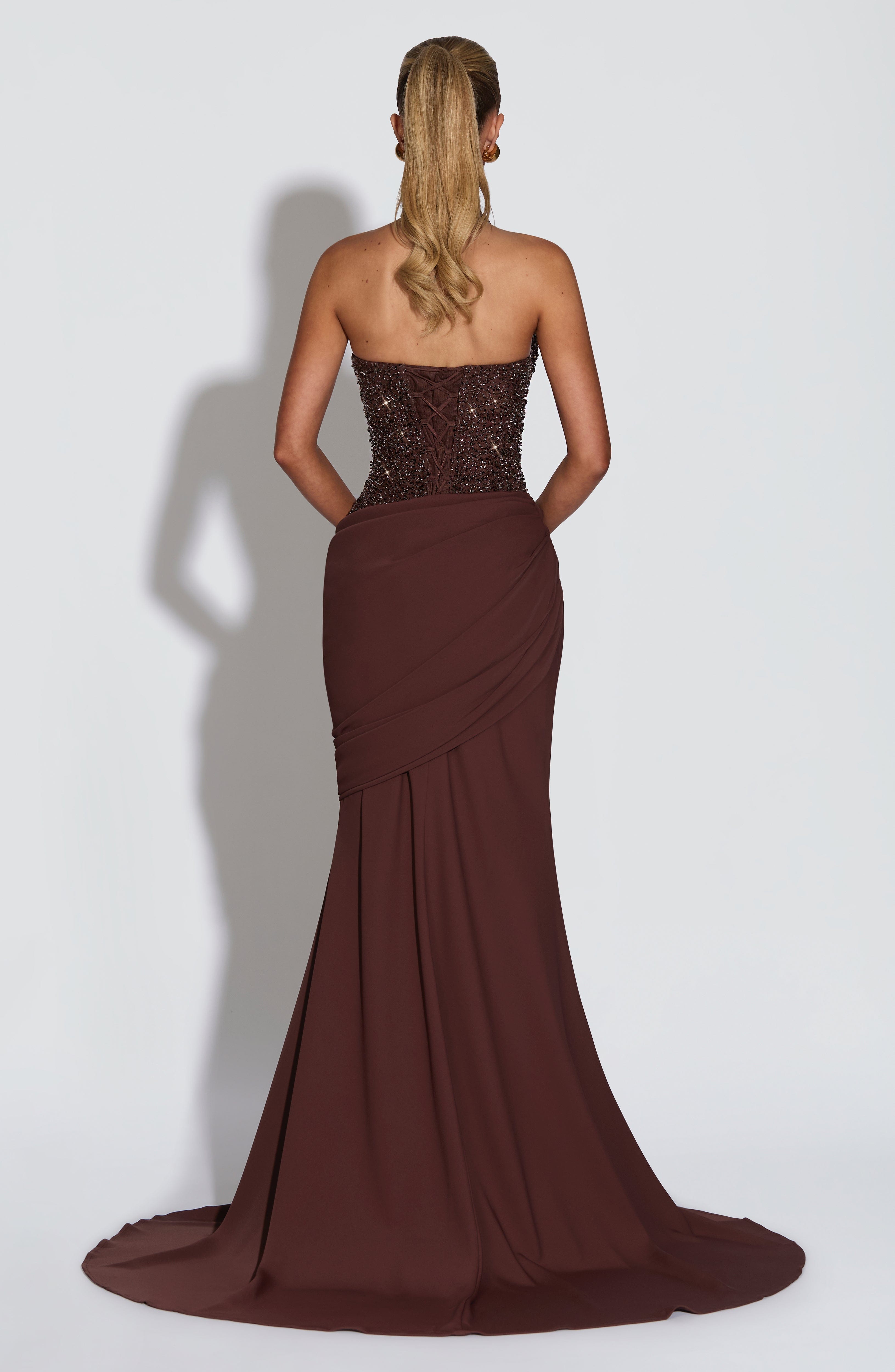Taylor Gown - Plum Brown